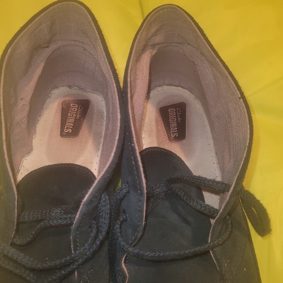 Clarks Blue Suede Chukka Boots - Picture 2 of 5